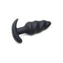 21x vibrating silicone swirl butt plug with remotel