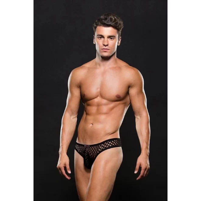 ENVY MODERN FISHNET THONG BLACK, L/XL