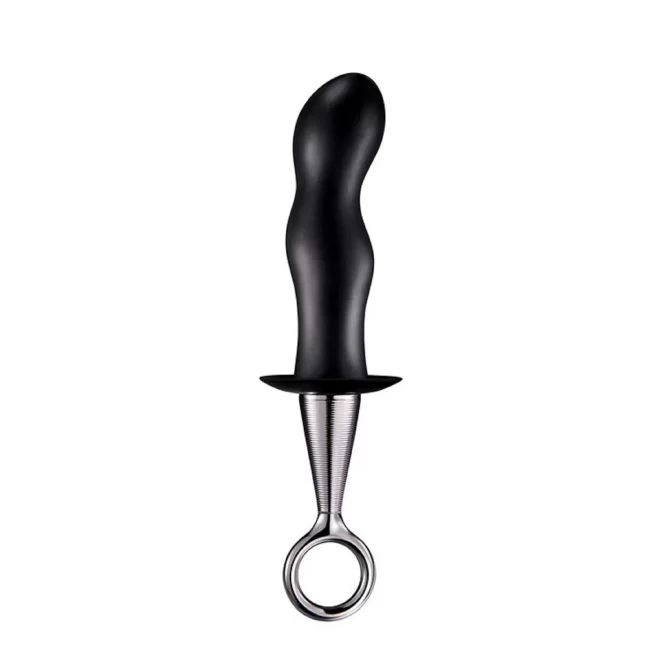 MENZSTUFF ANAL PLUG WITH PLATED HANDLE