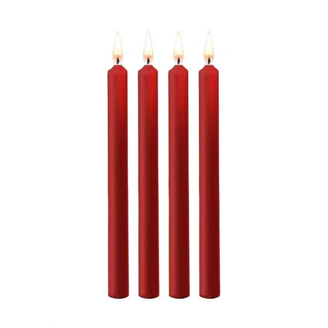 Teasing wax candles large - parafin - 4-pack