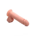 9 inch vibrating remote control silicone dildo with balls - fles