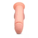 9 inch vibrating remote control silicone dildo with balls - fles