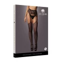 Fishnet and lace garterbelt stockings