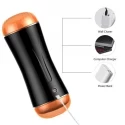 Masturbator-Vibrating Masturbation Cup USB 10 function + Interactive Function / Double Ends