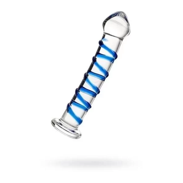Dildo, transparent, glass, 16,4 cm