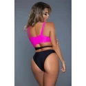 Clara Swimsuit - Black/Pink