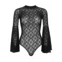 Lace bell sleeve teddy 