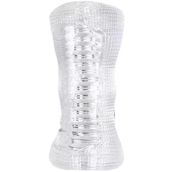 Diamond Hand Job Stroker 5.4" Clear