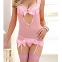 Słodki komplet Cami Garter & G-String