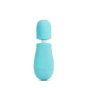 Rose - Petite Wand Vibrator With Attachments - Blue