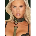 Collar with leash - army theme