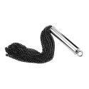 Chain whip with built-in plug - black