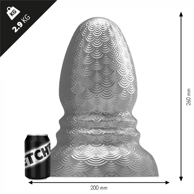 Stretch'r ripple butt plug xl gun metal