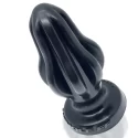 [sil] airhole medium finned buttplug - black