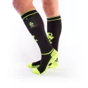 Brutus gas mask party socks w. pockets black / neon yellow