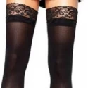 Nylon Thigh Highs w. Lace Top