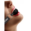 Breathable ball gag - with diamond studded straps