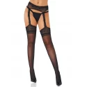 Satin T. Garterbelt Stockings