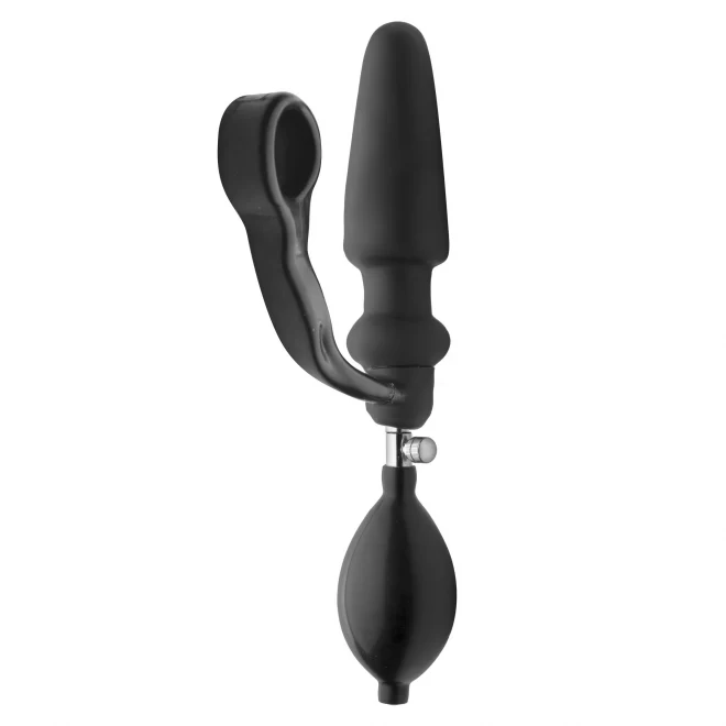 Exxpander inflatable plug with cock ring