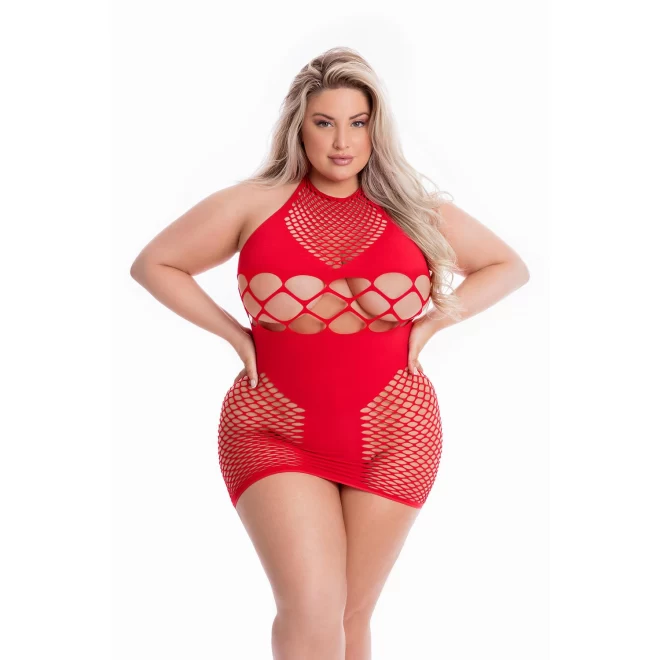 GIRL GONE BAD DRESS RED, PLUS SIZE