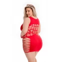 DYNAMITE DIVA DRESS RED, PLUS SIZE