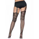 Fishnet backseam stockings
