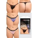 F*CK 3-Pack Thongs - Curvy