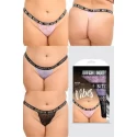 Bitch 3 Pack Thongs - Curvy