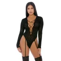 Body w cętki z długimi rękawami Feline Lustful