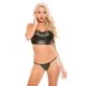 Błyszczący top-biustonosz Strapless Crop Top