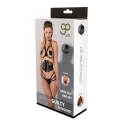 Zestaw bielizny Wet Look Open Cup Bra Set