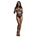 Duo net key-hole bra set