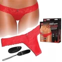 Hustler wireless remote control vibrating panties slim red 