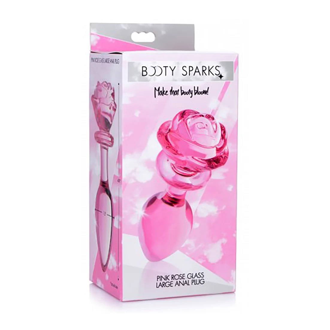 Duży szklany korek analny Pink Rose - 03 AG650 - SUPER CENA - Venus Sklep |  Erotyczne Sny