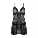 Marrbel babydoll i stringi czarny s/m