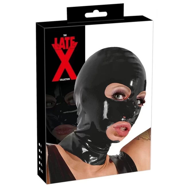 Lateksowa maska z otworami Latex kopfmaske