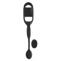 Pierścienie z korkiem analnym Cock Ring With RC Butt Plug