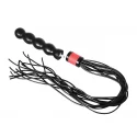 Xx-dreamstoys peitsche mit dildo holzgriff (14 riemen)