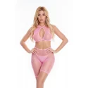 SUNSET GLOW BIKE SHORT SET PINK, OS