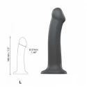 Dildo mono density matte grey s