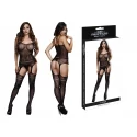 Hot fantasy lingerie yara lace suspender bodystocking