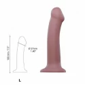 Dildo mono density matte grey s