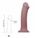 Dildo mono density matte grey s