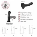 Dildo mono density matte grey s