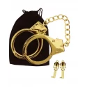 Metalowe kajdanki Gold Plated BDSM Handcuffs