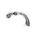 Mestalowy podwójny masażer Ribbed Pleasure Steel Wand