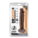 DR. SKIN PLUS 6 INCH POSABLE DILDO CHOCOLATE