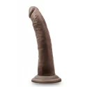 DR. SKIN PLUS 7 INCH POSABLE DILDO CHOCOLATE