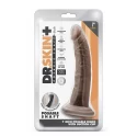 DR. SKIN PLUS 7 INCH POSABLE DILDO CHOCOLATE