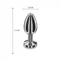 Średni stalowy korek analny Weighted Steel Butt Plug M
